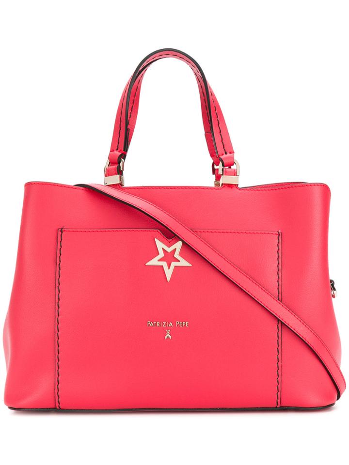Patrizia Pepe Star Plaque Shoulder Bag - Red