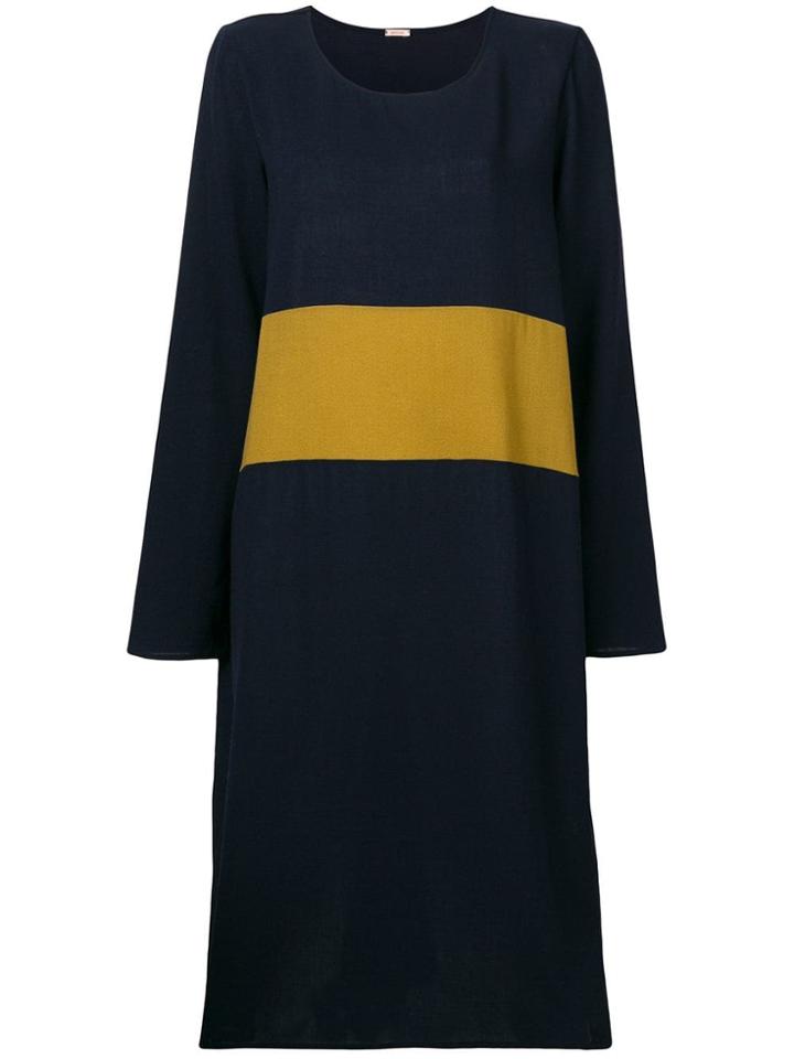Apuntob Stripe Detail Dress - Blue