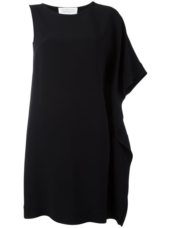 Gianluca Capannolo One Shoulder Dress, Women's, Size: 40, Black, Viscose/acetate