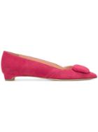 Rupert Sanderson Aga Ballerina Shoes - Pink & Purple