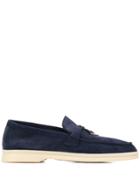 Loro Piana Padlock Penny Loafers - Blue