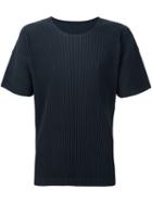 Homme Plissé Issey Miyake Pleated T-shirt, Men's, Size: 4, Green, Polyester