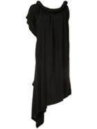 Yohji Yamamoto Vintage Rolled Boat Neck Dress - Black