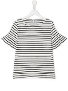 Simonetta Striped T-shirt, Size: 14 Yrs, Black
