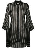 Roberto Cavalli Knitted Striped Shirt - Black