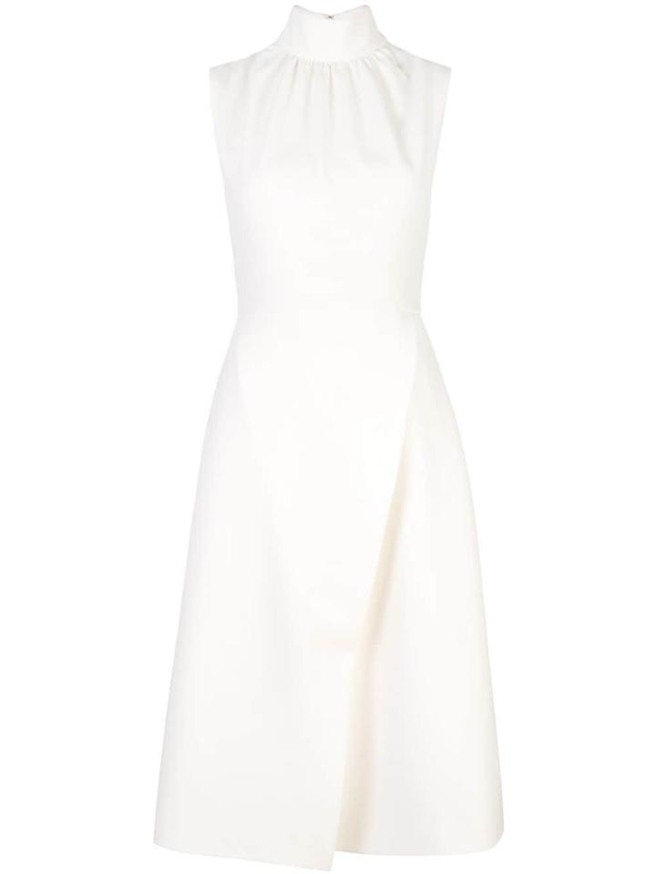 Christian Siriano High Neck Dress - White