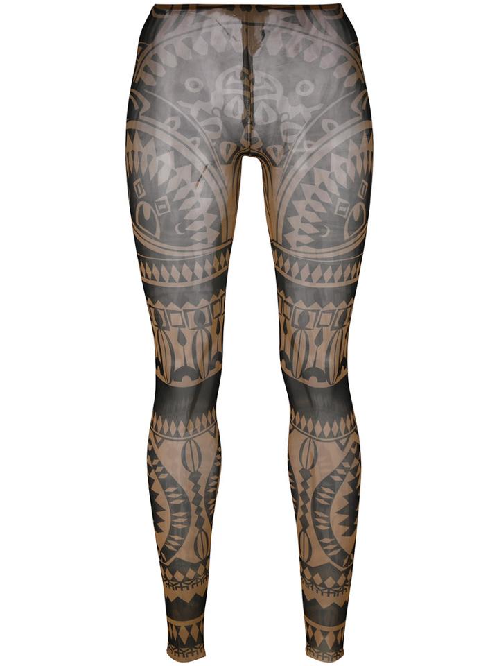 Dsquared2 Printed Leggings, Women's, Size: Medium, Nude/neutrals, Polyamide/spandex/elastane
