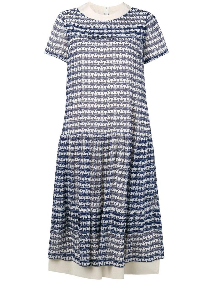 Comme Des Garçons Comme Des Garçons Triangle Print Dress - Blue