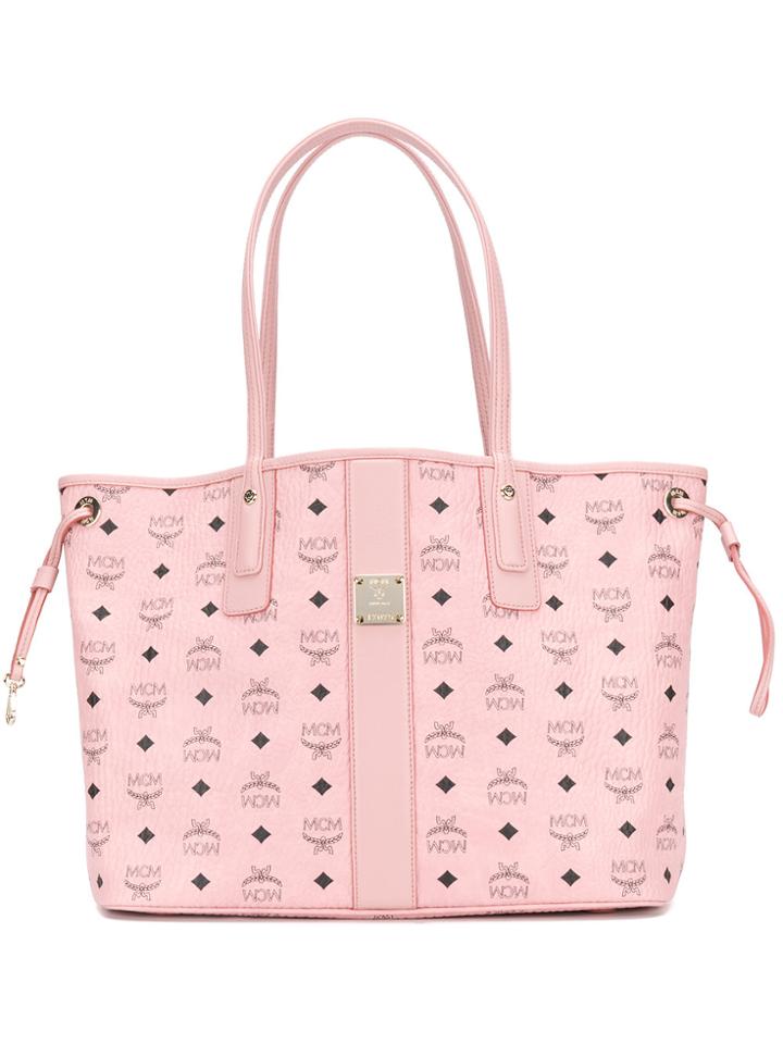 Mcm Logo Print Shopper Tote - Multicolour