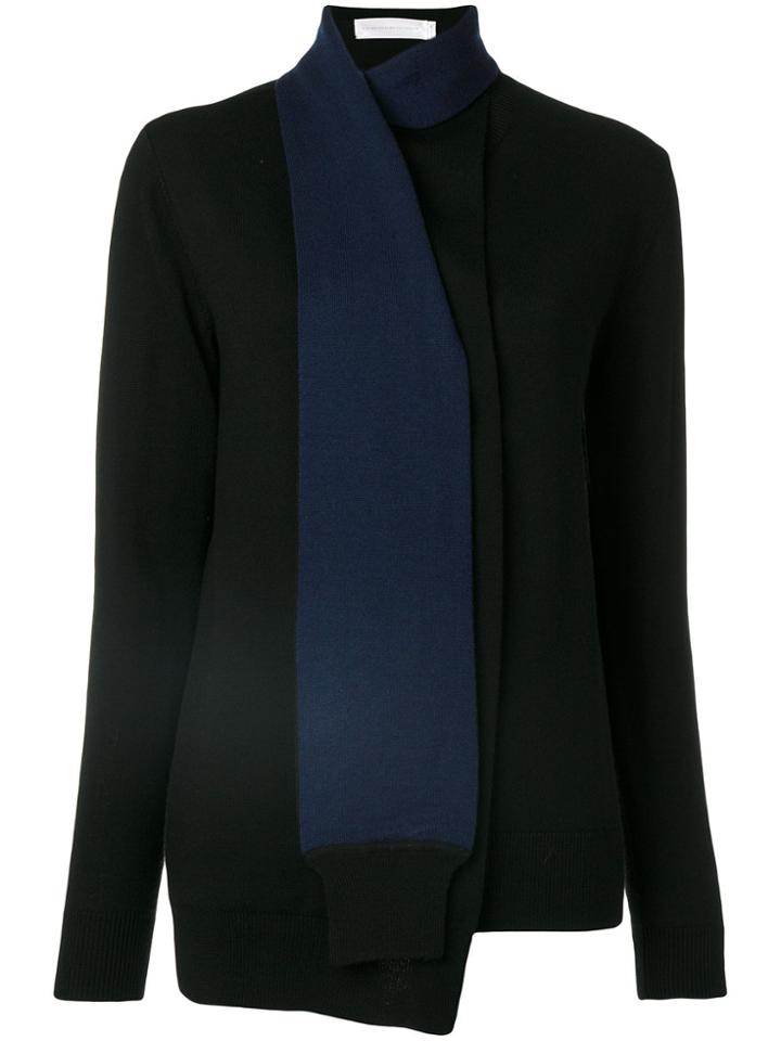 Victoria Victoria Beckham Scarf Wrap Jumper - Black