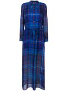Tommy Hilfiger Tommy X Gigi Tartan Maxi Dress - Blue