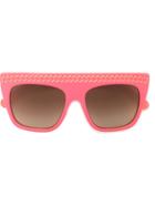 Stella Mccartney Eyewear 'falabella' Square Sunglasses - Pink & Purple