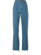Chloé Wide Leg Jeans, Women's, Size: 42, Blue, Cotton/polyester