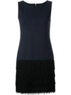 Guild Prime Sleeveless Fringed Dress, Women's, Size: 36, Blue, Polyester/polyurethane/rayon