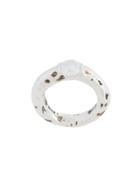 E.m. Single Gem Ring - Metallic