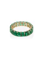Shay 18kt Gold Eternity Emerald-embellished Ring - Green