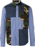 Sophnet. Multi Mix Long Sleeve Shirt, Men's, Size: Small, Blue, Cotton