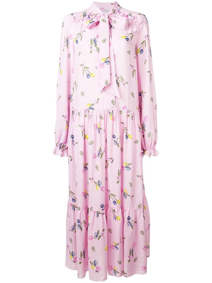 Vivetta Long Printed Dress - Pink