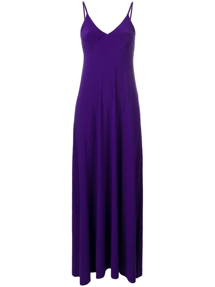 Norma Kamali V-neck Long Dress - Purple