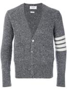 Thom Browne Contrast Stripe Cardigan - Grey