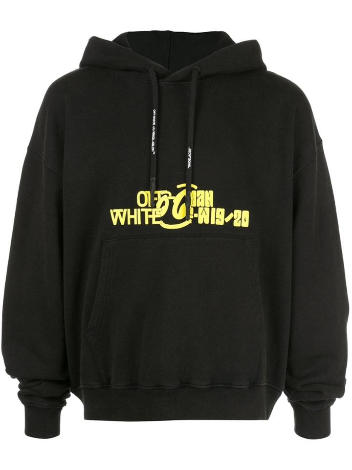 Off-white Photographic Print Hooded Sweater - Black