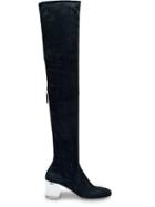 Miu Miu Suede Over-the-knee Boots - Black