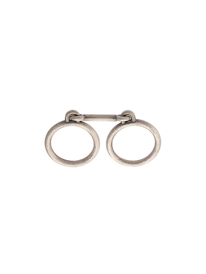 M. Cohen Double Ring - Metallic