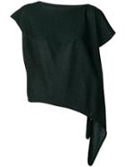 Vivienne Westwood Anglomania Anglomania Lamé Asymmetric Top - Black