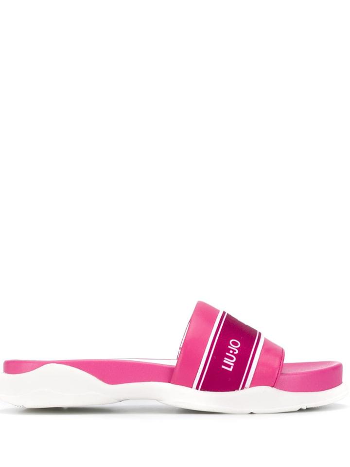 Liu Jo Logo Pool Slides - Pink