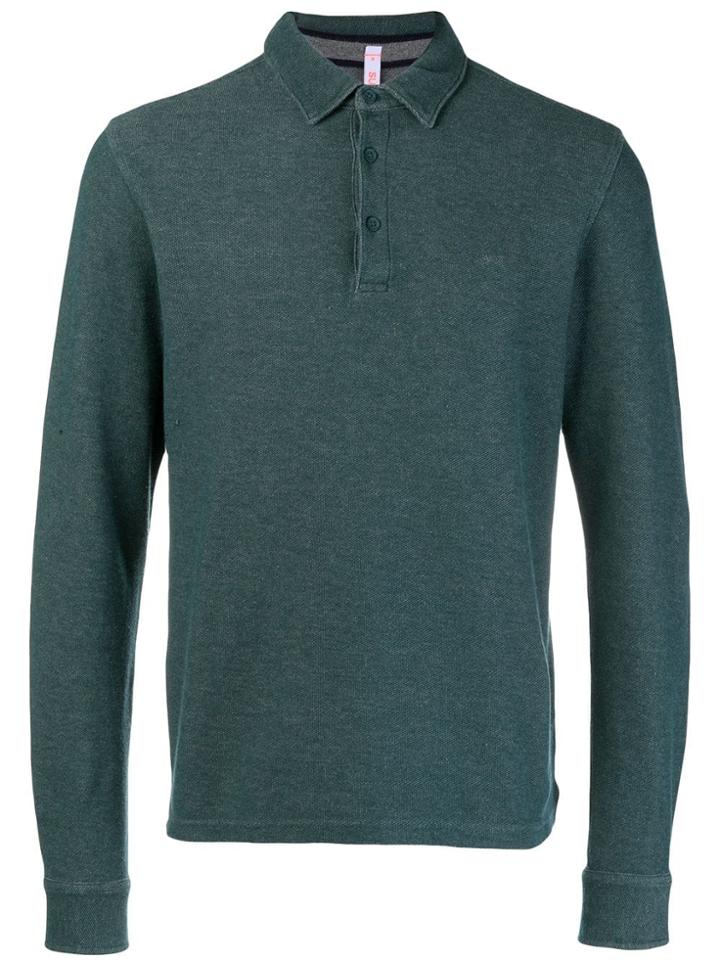 Sun 68 Long-sleeved Polo Shirt - Green