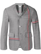Thom Browne Allover Engineered Stripe Sport Coat - Grey