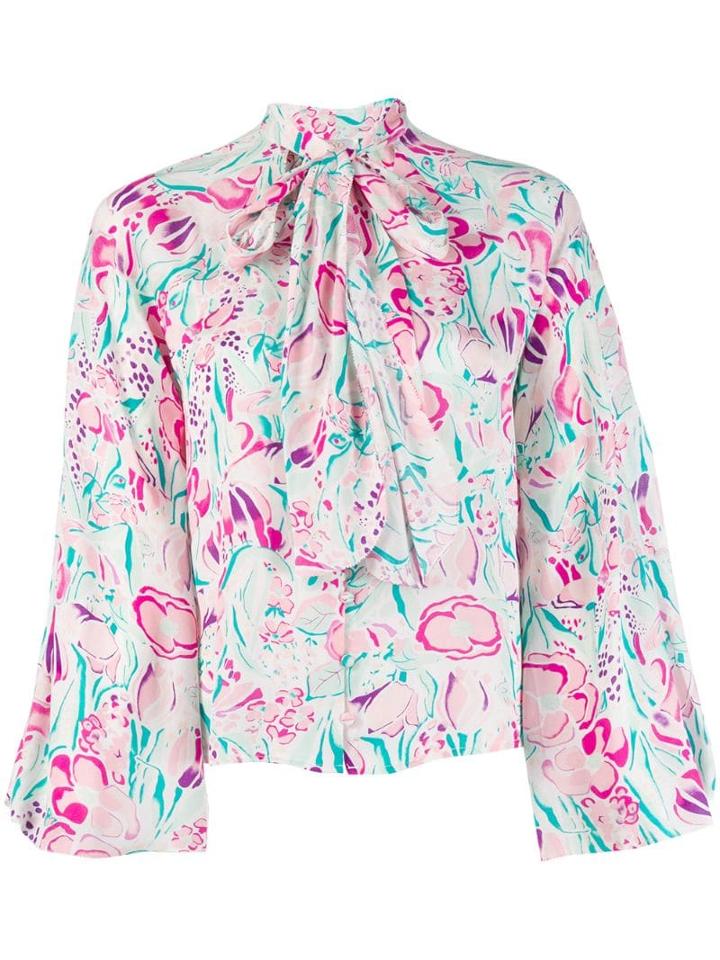 Rixo Kim Floral Blouse - Pink