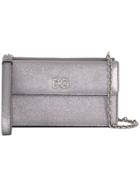 Dolce & Gabbana Crystal Embellished Dg Crossbody Bag - Silver