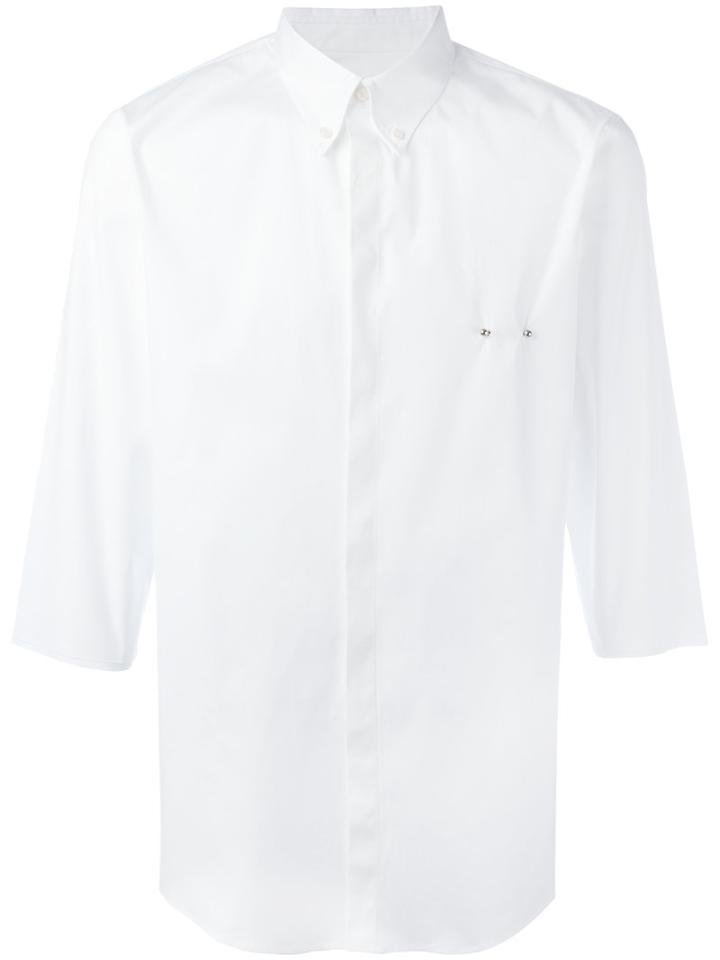Dsquared2 Piercing Shirt, Men's, Size: 48, White, Cotton/spandex/elastane