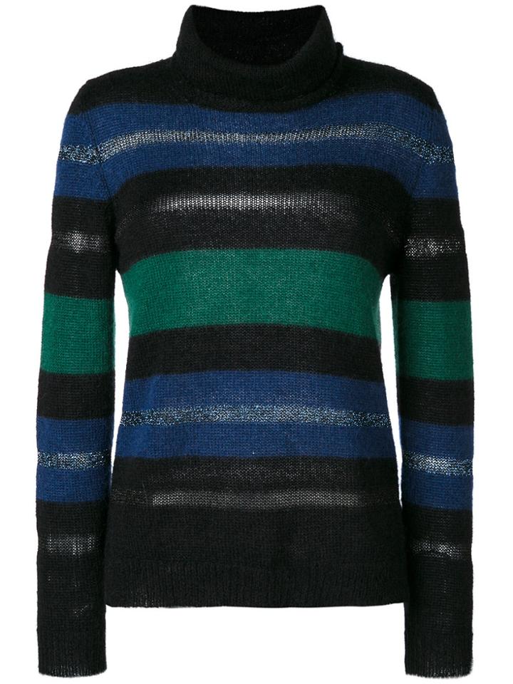 P.a.r.o.s.h. Striped Roll Neck Jumper - Multicolour