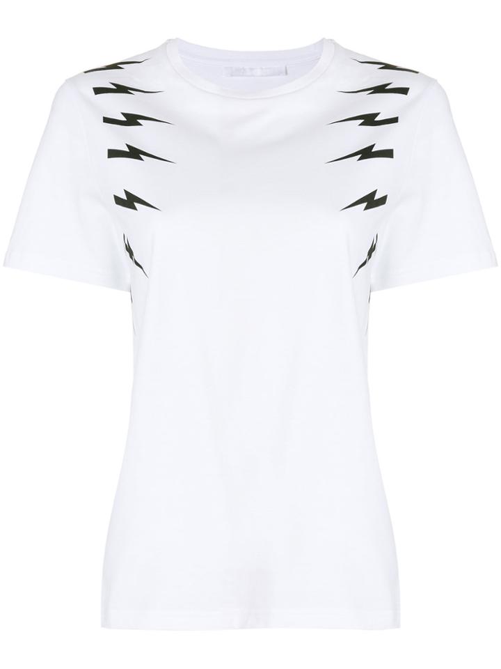 Neil Barrett Thunderbolt Print T-shirt - White