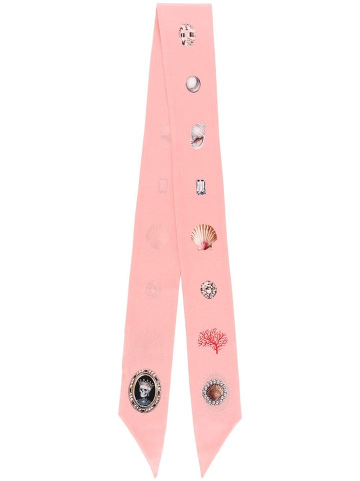 Alexander Mcqueen Shell Print Scarf - Pink