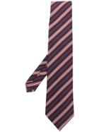 Etro Diagonal Stripes Printed Tie - Red