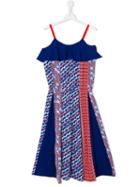 Kenzo Kids Patchwork Dress, Girl's, Size: 16 Yrs, Blue