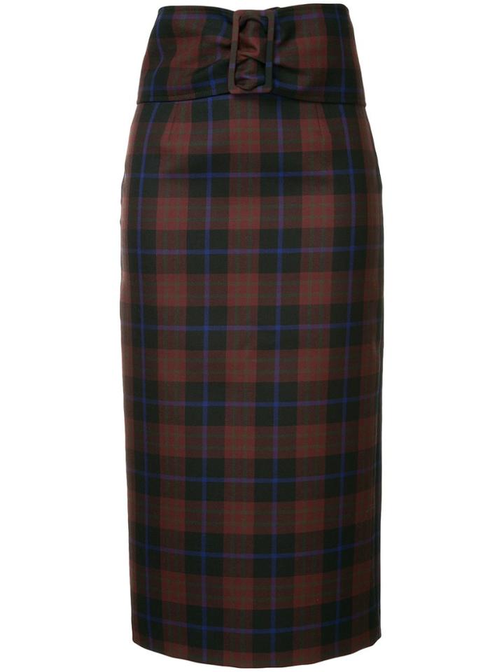 Le Ciel Bleu Checked Pencil Skirt - Multicolour