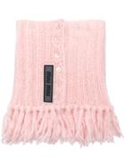 Miu Miu Knitted Tassel Collar - Pink & Purple