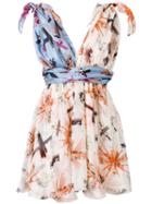 Fausto Puglisi - Abstract Print Tunic - Women - Silk - 42, White, Silk