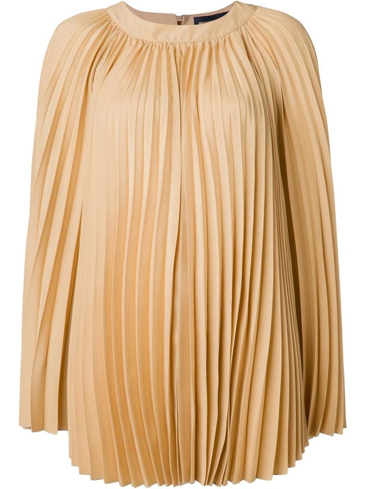 Vanessa Seward Pleated Blouse, Women's, Size: 42, Nude/neutrals, Silk