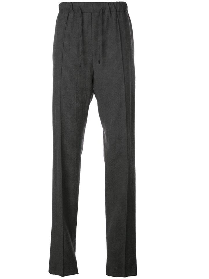 Fendi Drawstring Tailored Trousers - Grey