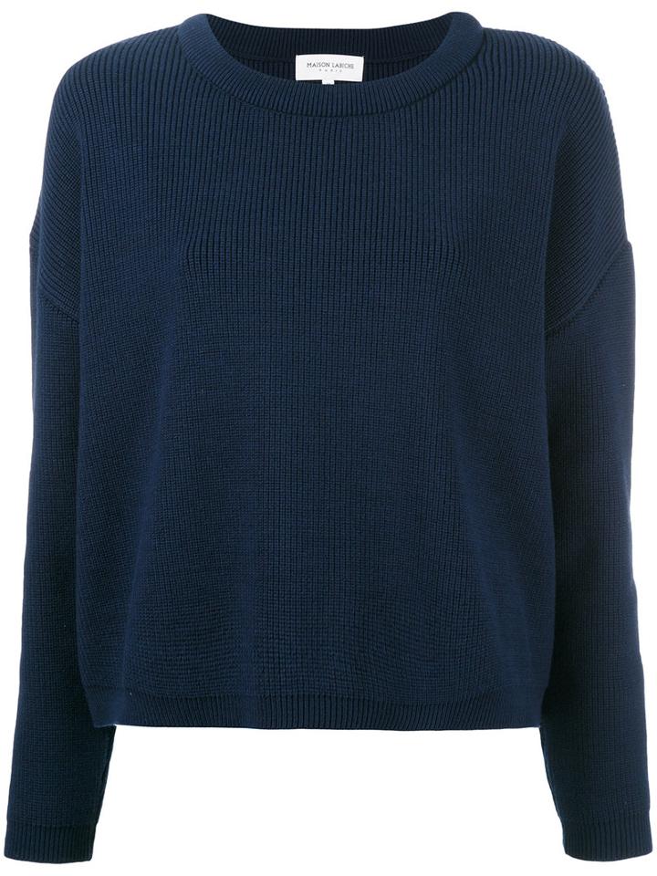 Maison Labiche - Ribbed Knit Sweater - Women - Cotton/wool - Xs, Women's, Blue, Cotton/wool
