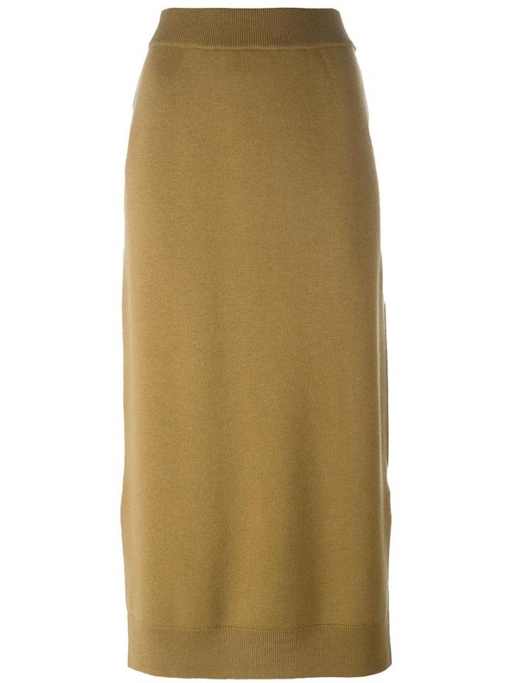Enföld High Rise Maxi Skirt, Women's, Size: 38, Green, Wool