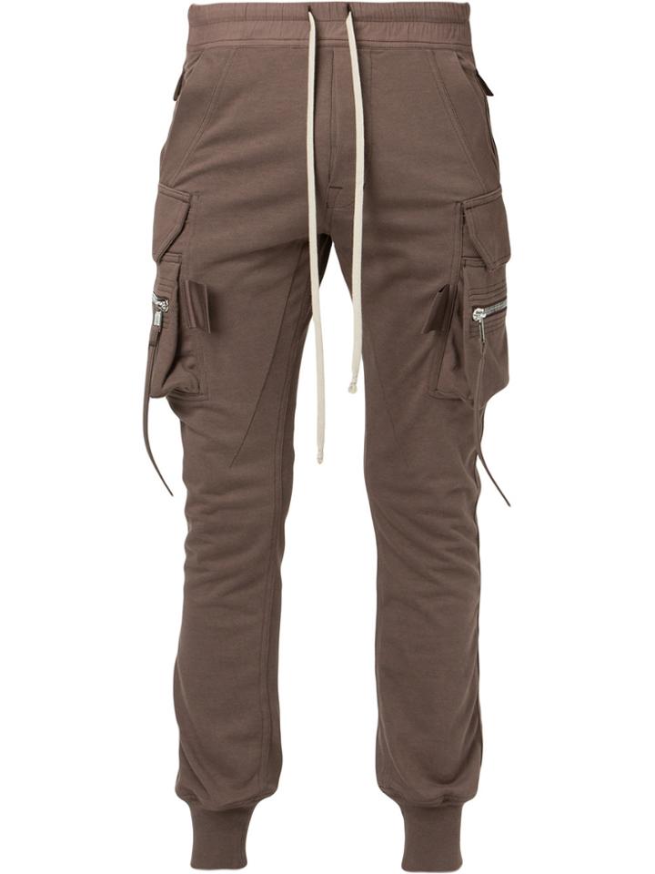 Rick Owens Cargo Jog Pants - Brown