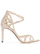 Dolce & Gabbana Keira Rhinestone Embellished Sandals - Metallic