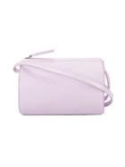 Building Block - Cylinder Sling Cross-body Bag - Women - Leather - One Size, Pink/purple, Leather