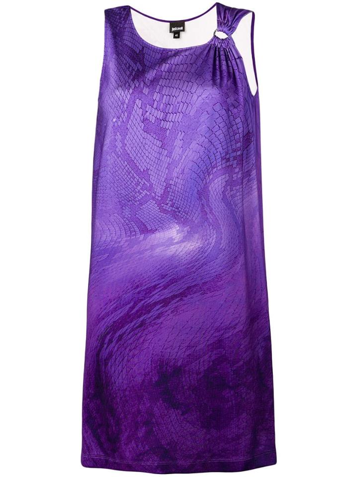 Just Cavalli Snakeskin Effect Dress - Purple